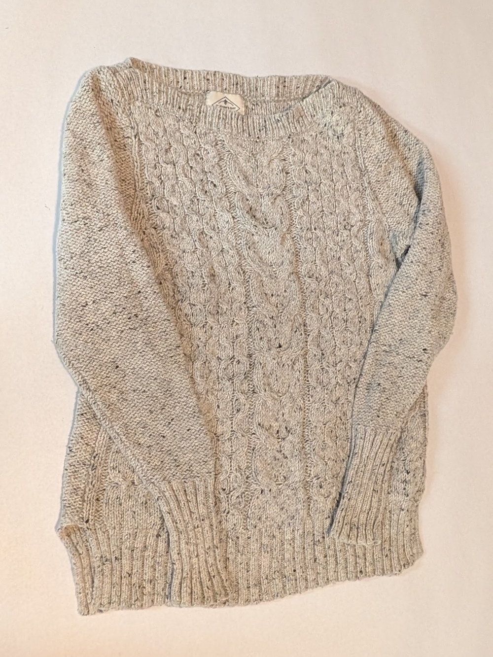 St. John's Bay Pullover Sweater Oatmeal Women's Small Neutral Cozy Minimalist
